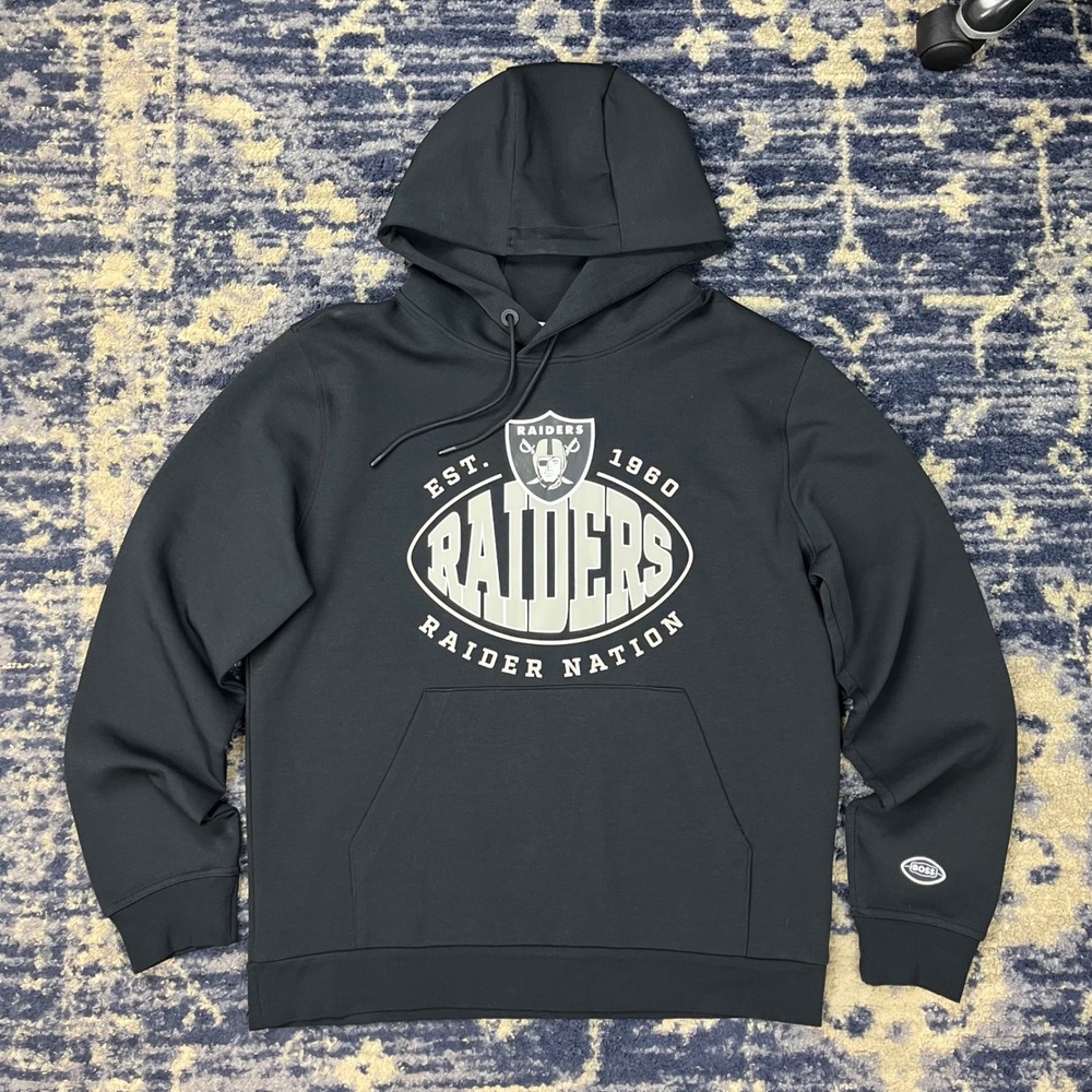 Hugo Boss NFL Las Vegas Raiders Hoodie Black Mens Large Raider Nation Sweatshirt